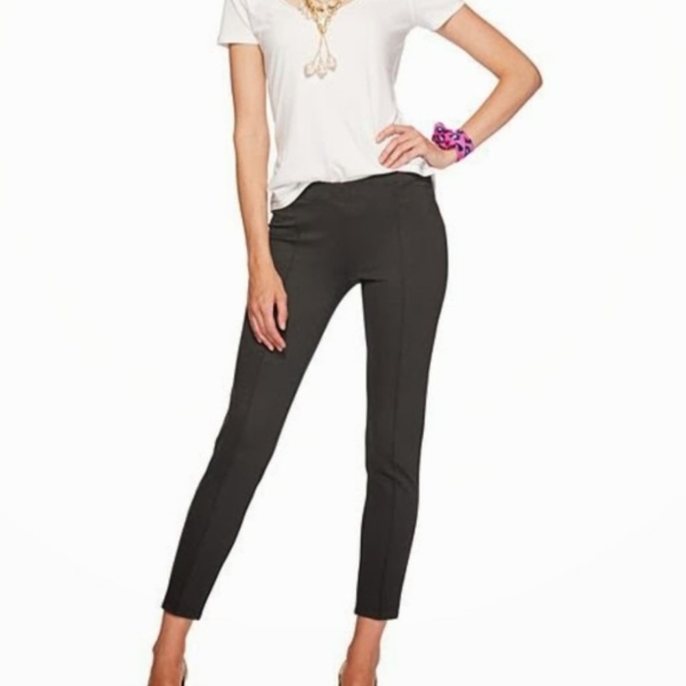 EUC Lilly Pulitzer Heathered Charcoal Gray Pull-On Travel Pants Size XS